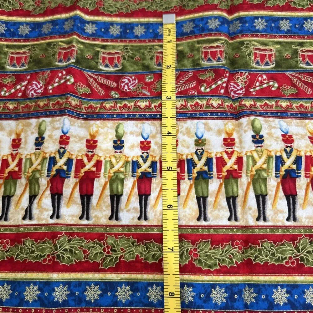 Nutcracker Christmas Cotton Quilting Fabric Judy Hansen Holly Drums 26